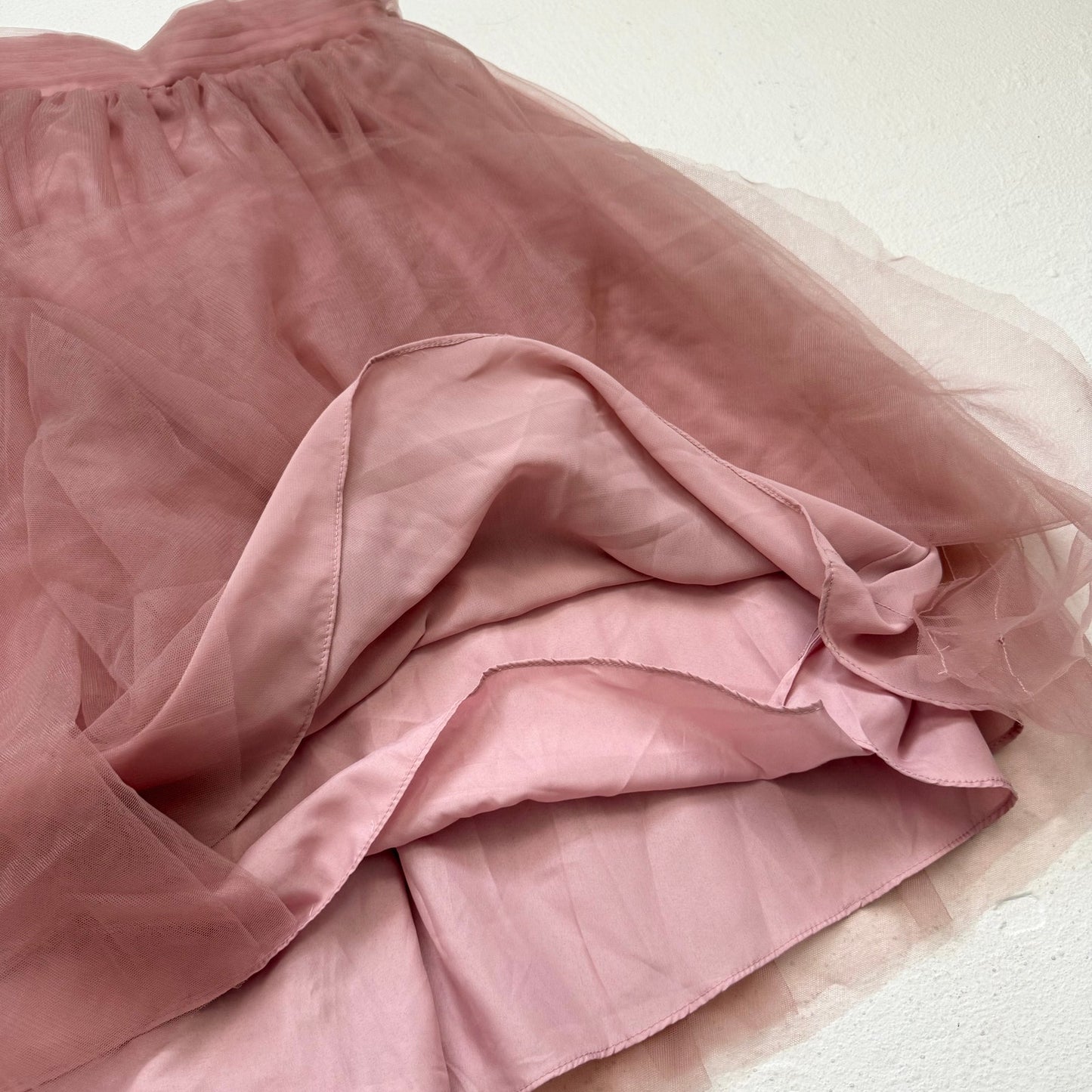 Secondhand Azazie Burnt Pink Tulle Skirt, Size XS