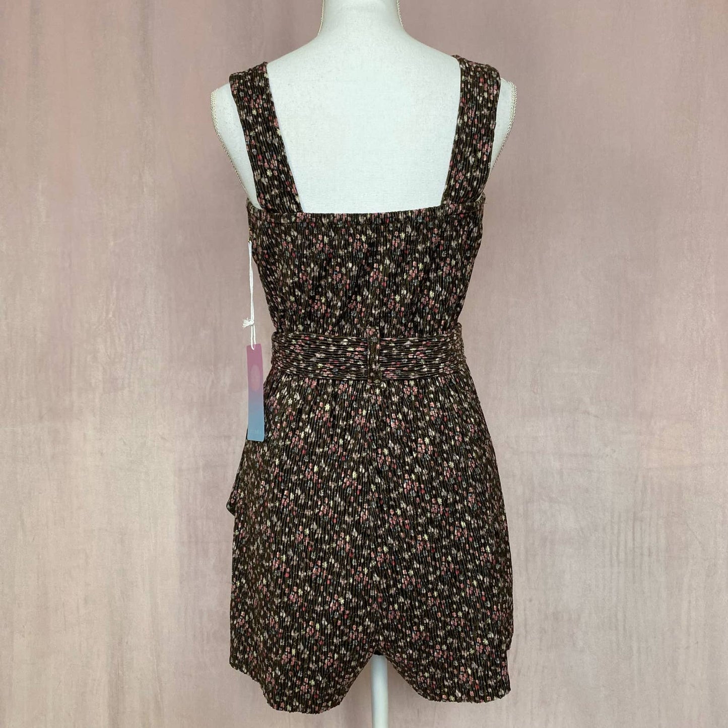 Preowned Azura Floral Print Soft Romper, Size Small