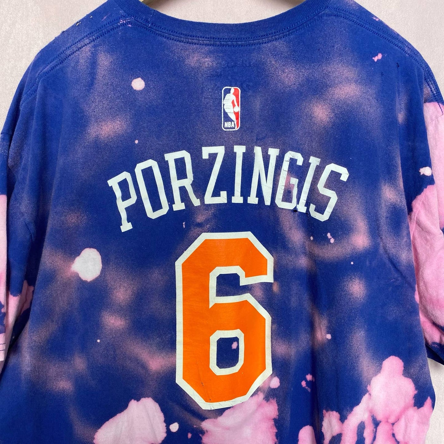 Upcycled Adidas New York Knicks Distressed T-Shirt, Size 2X