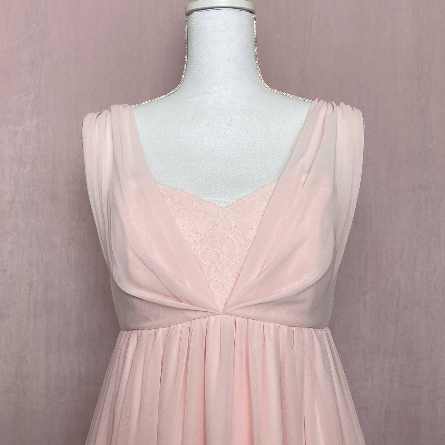 Preowned Azazie Bethany Maternity Bridesmaid Dress in Blushing Pink, Size A10