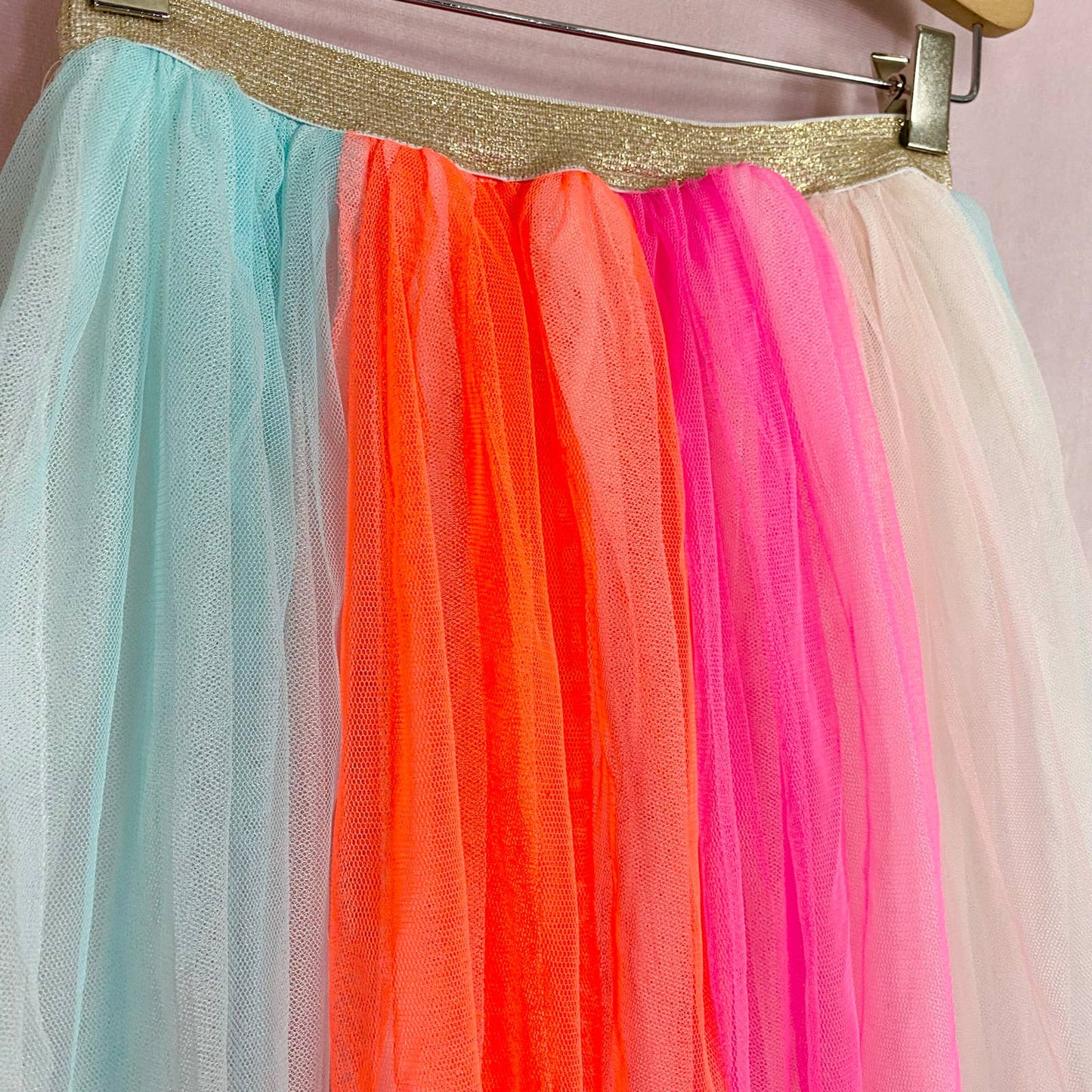 Secondhand Bright Striped Mini Tutu Tulle Skirt, Size XXS