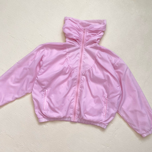Vintage Grape Vines Light Pink Windbreaker Jacket, Size Medium