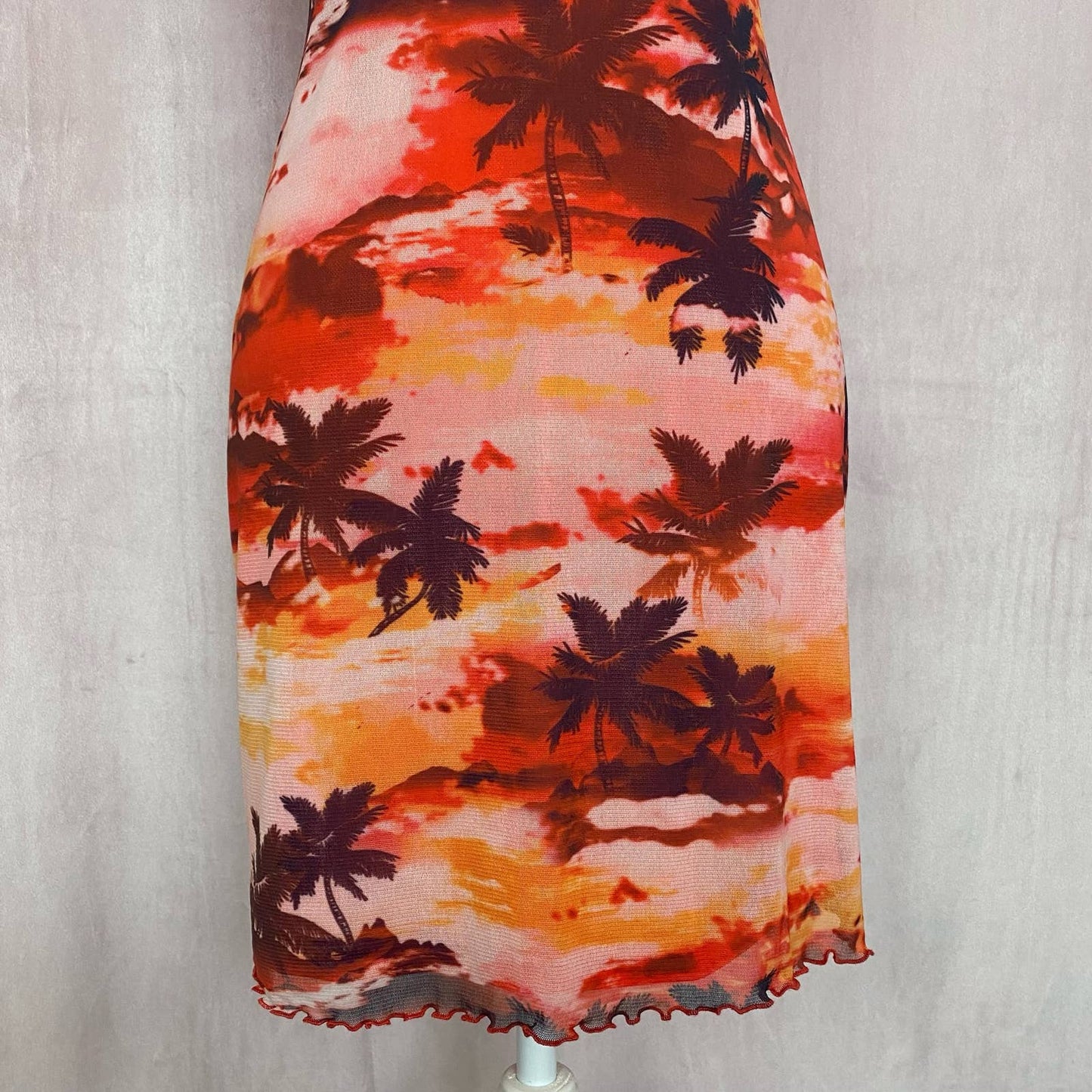 Secondhand Urban Outfitters Tropical Mesh Mini Dress, Size Small