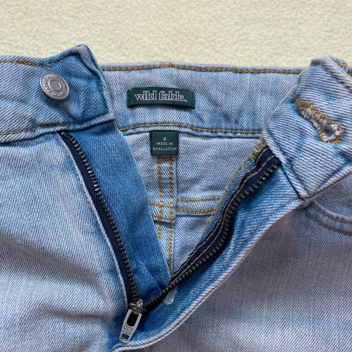 Secondhand Wild Fable Distressed Denim Mini Skirt, Size 0