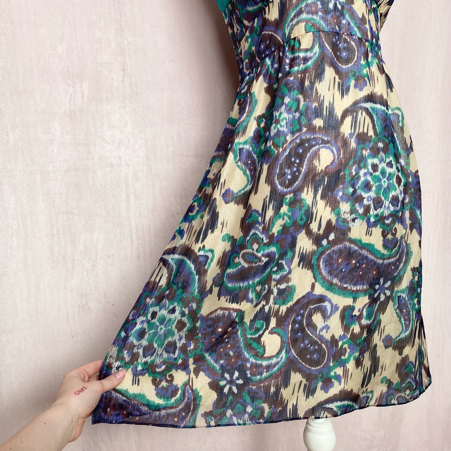 Vintage Twelfth Street By Cynthia Vincent Silk Dress, Size Small