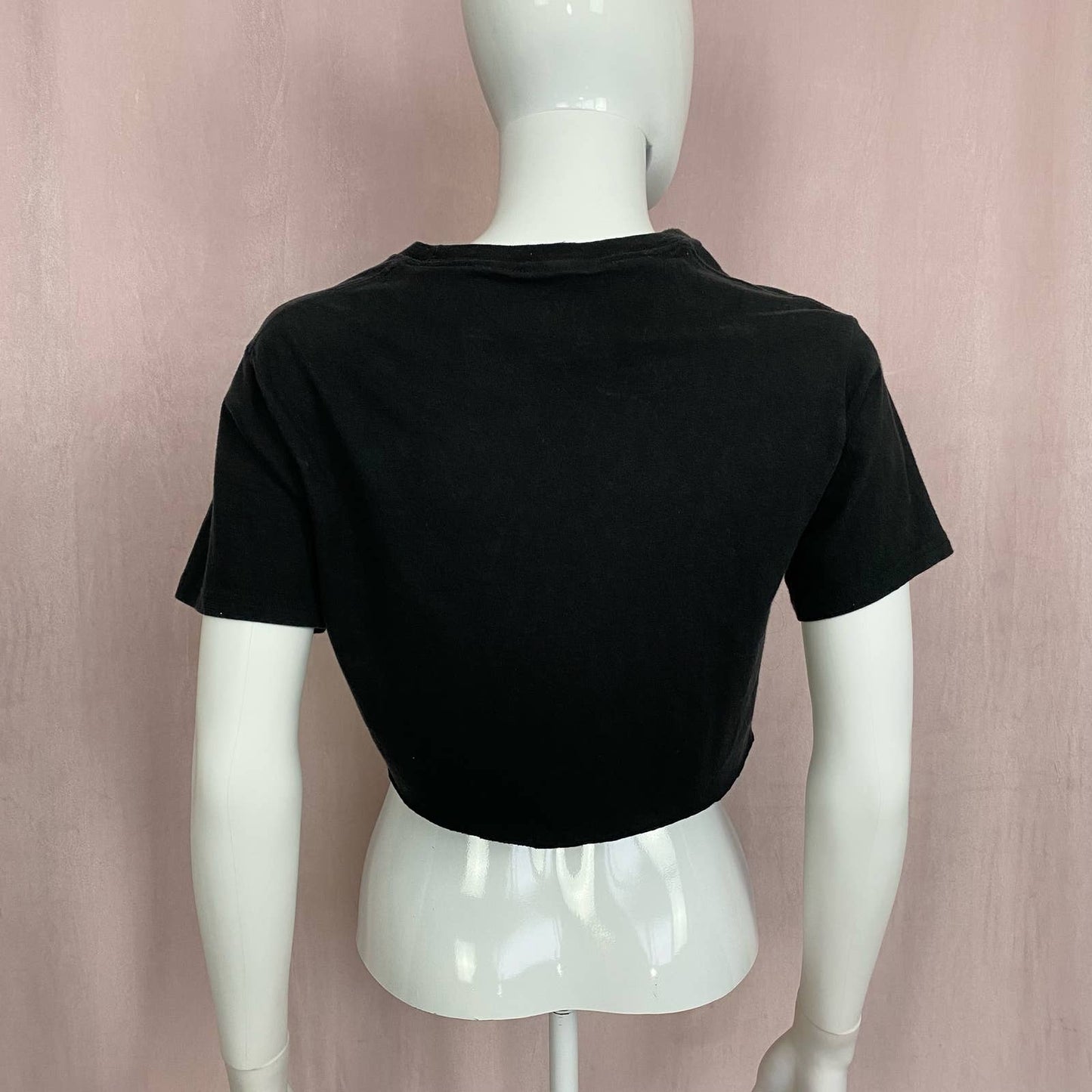 Reworked Galaxy Cat Crop Tee, Size Medium