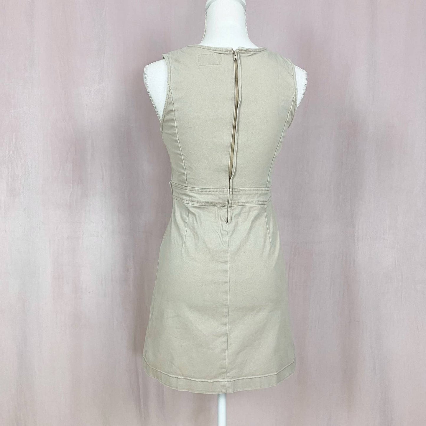 Secondhand Old Navy Tan Denim School Girl Mini Dress, Size Small