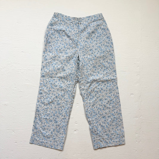 Vintage J.G. Hook Linen Blend Floral High Rise Crop Pants, Size 6