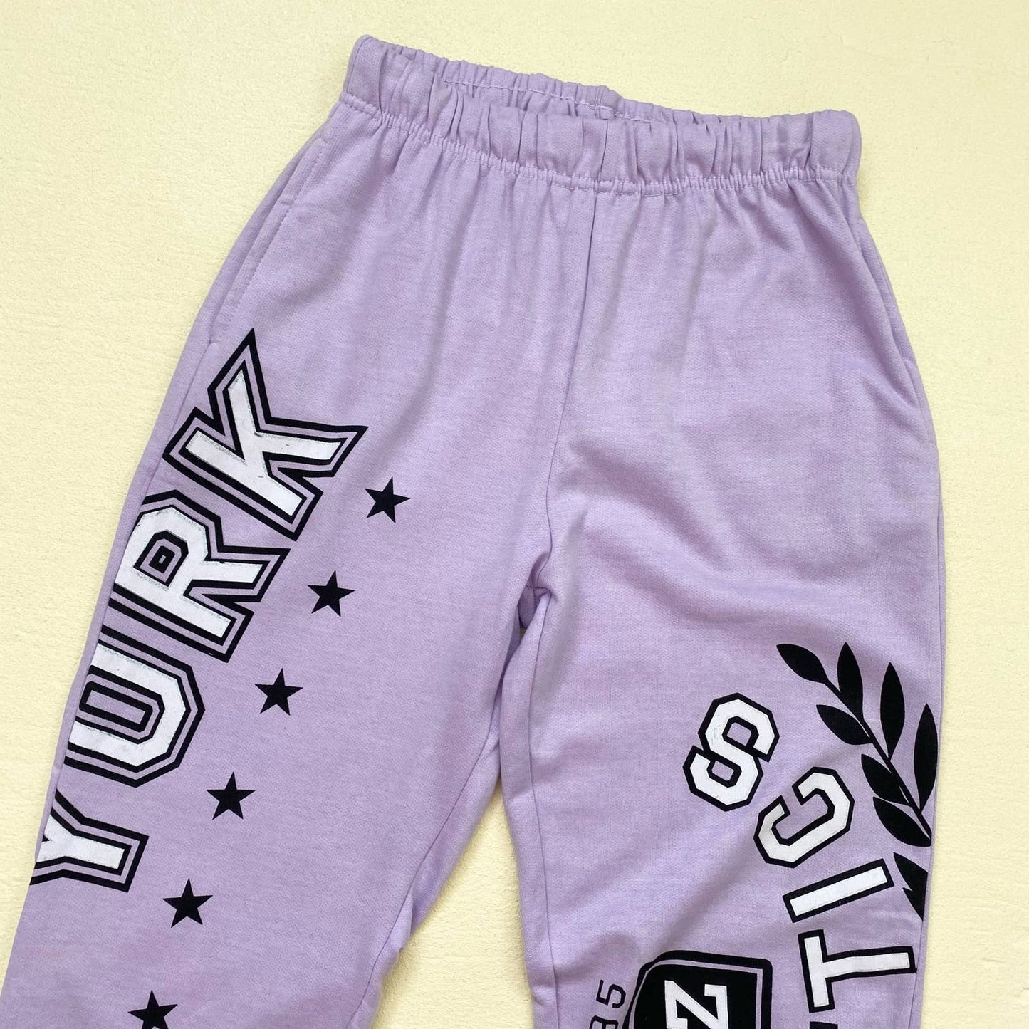 Secondhand Jolie & Joy New York Athletics Print Jogger Sweatpants, Size Small