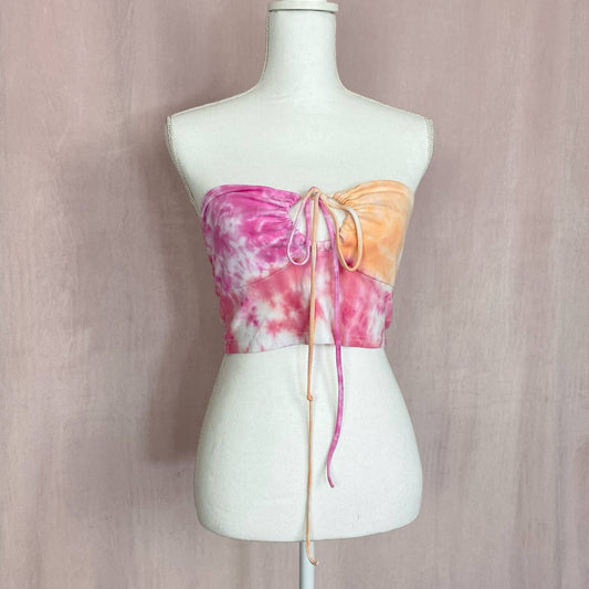 Reworked Tie Dye Crop Tank Top, Size Small