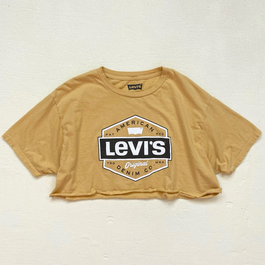 Reworked Levi’s American Denim Co Crop Tee, Size XL