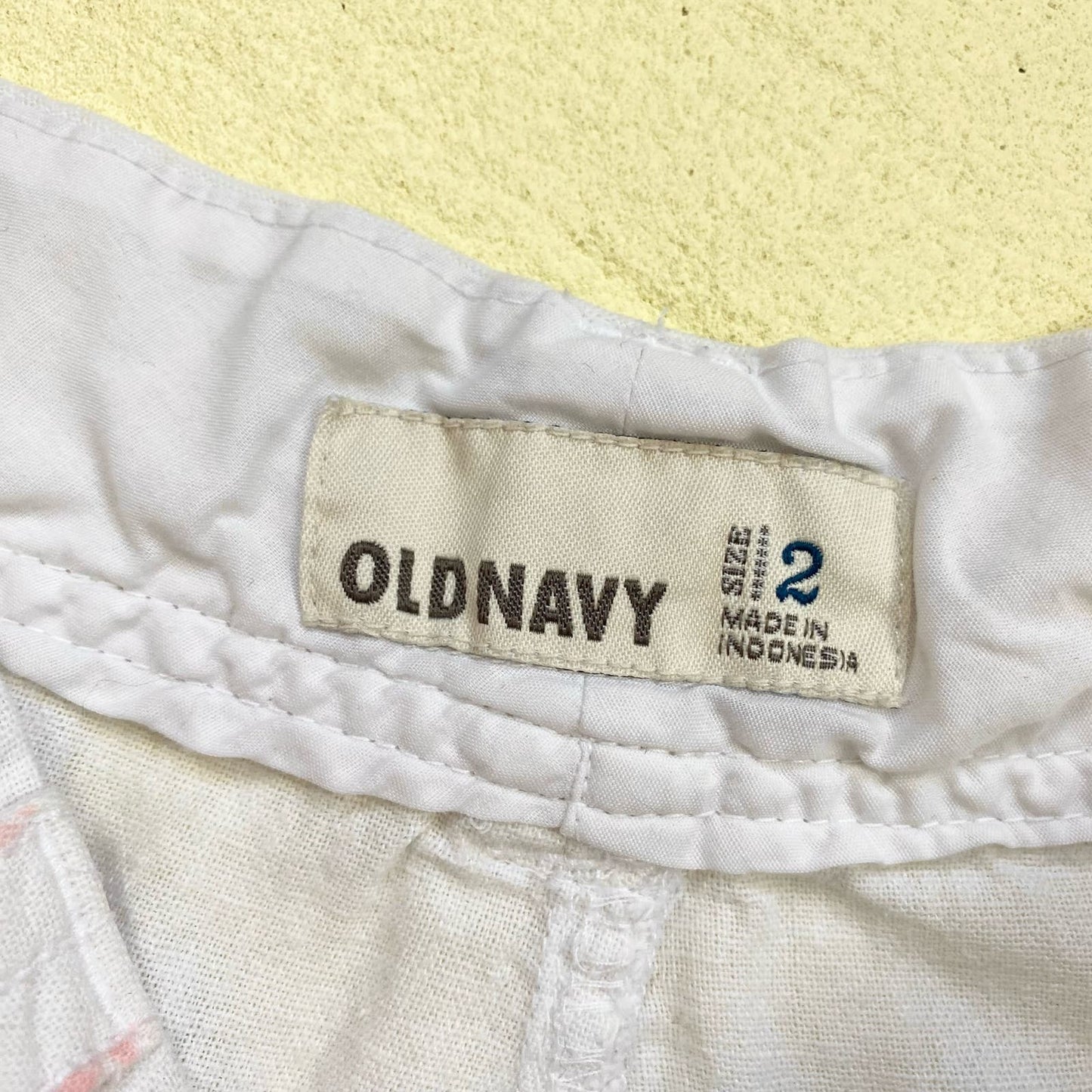 Upcycled Old Navy Doodle Art Linen Blend Shorts, Size 2