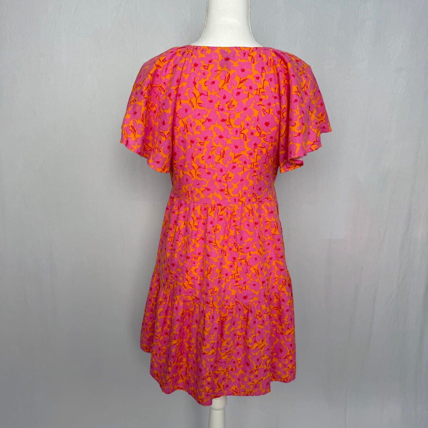 Secondhand Universal Thread Tiered Linen Blend Floral Babydoll Mini Dress, Size XS