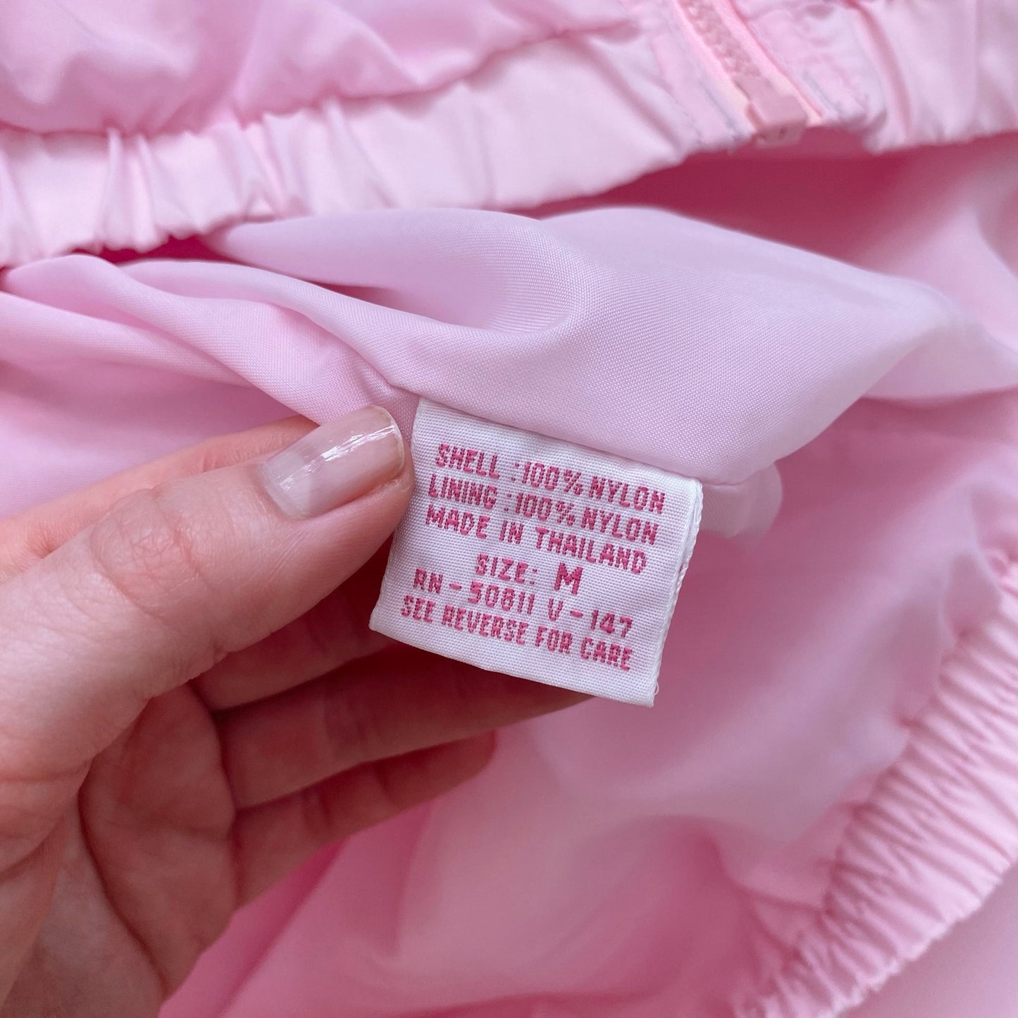 Vintage Grape Vines Light Pink Windbreaker Jacket, Size Medium