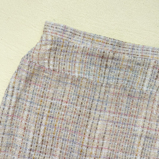 Vintage ABS Tweed Fringe Hem Mini Skirt, Size Small