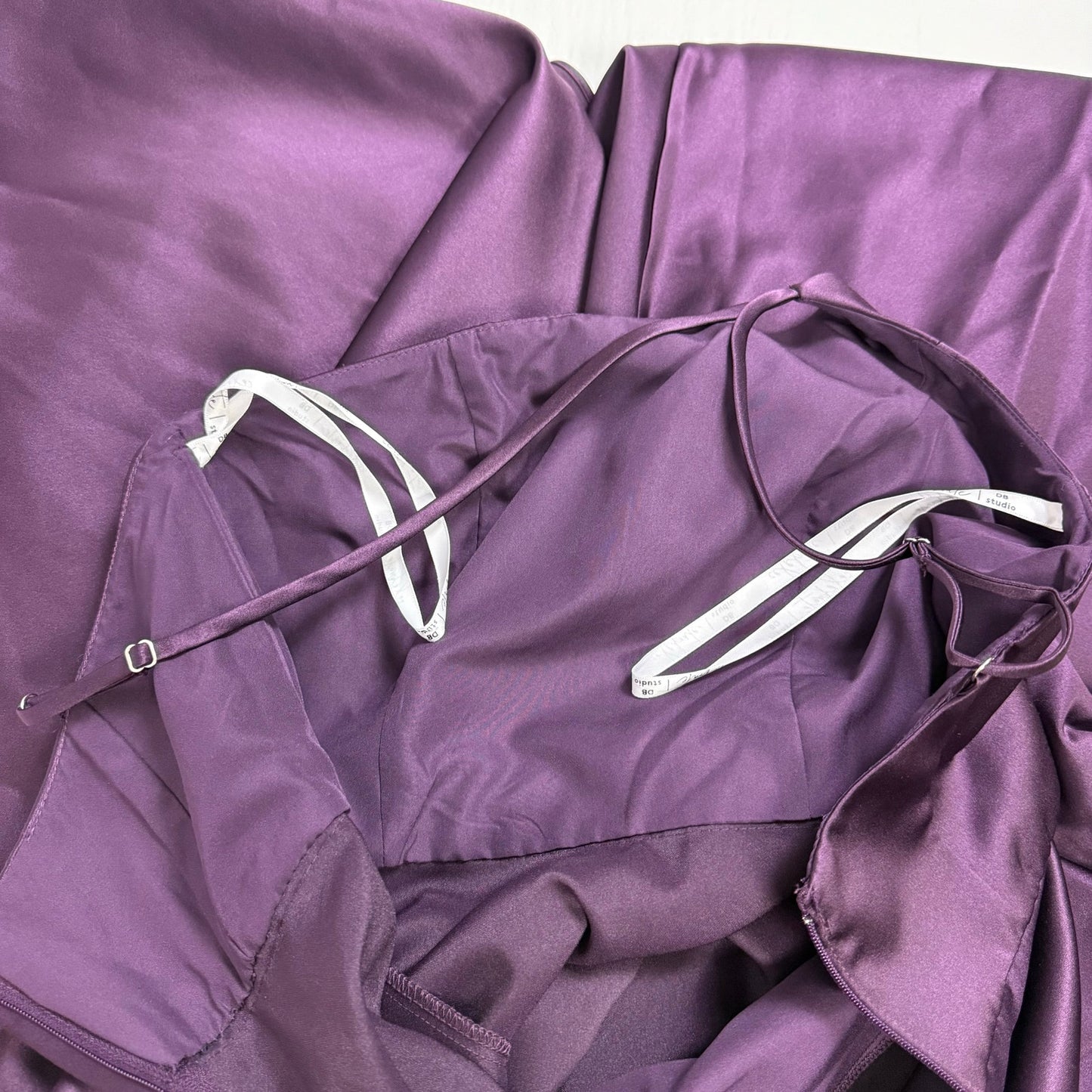 Secondhand David's Bridal One Shoulder Purple Satin Bridesmaid Dress, Size 2