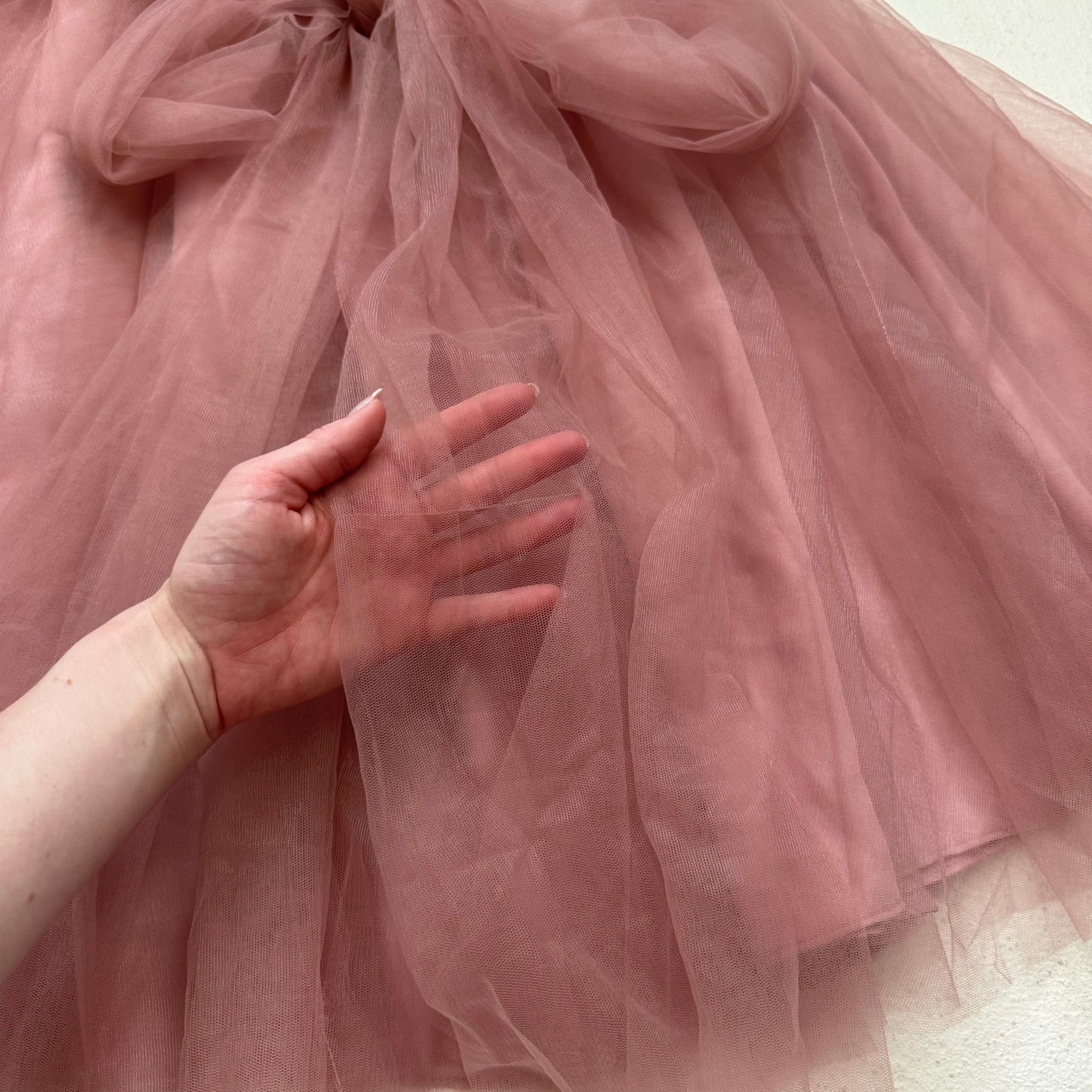 Secondhand Azazie Burnt Pink Tulle Skirt, Size XS