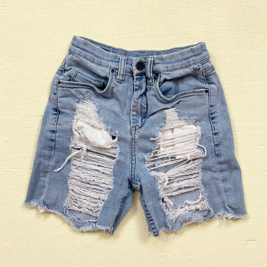 Secondhand Blank NYC Distressed Denim Bermuda Shorts, Size 24