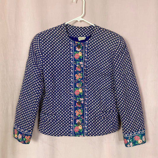 Vintage 80s Vera Bradley Floral Quilted Jacket, Size Small