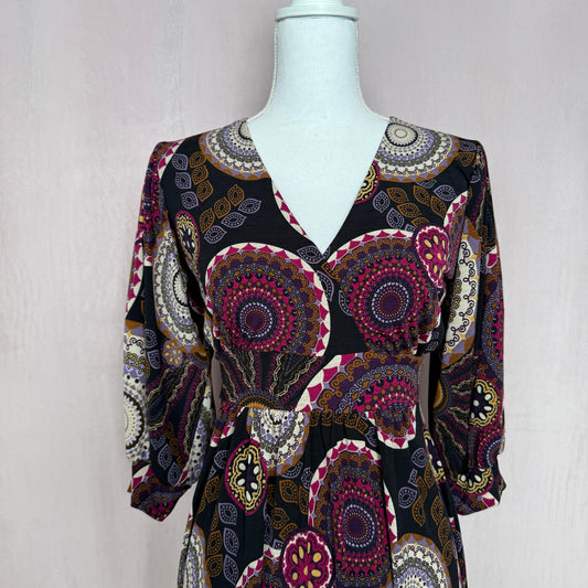 Secondhand Veronica M Fit & Flare Boho Mini Dress, Size Small