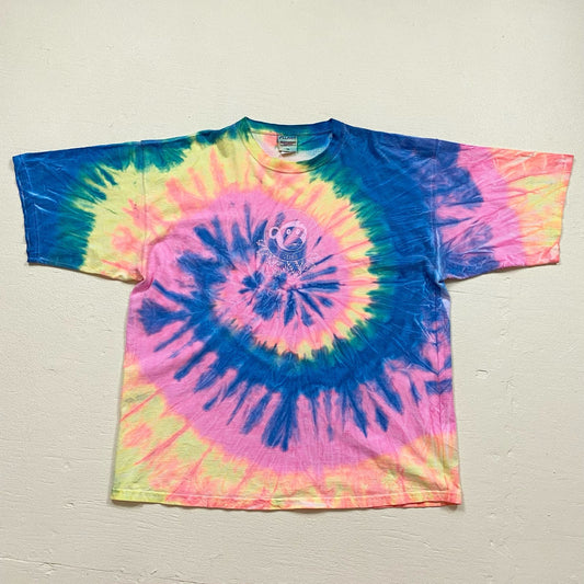 Vintage Coconut Charleys Club Neon Rainbow Tie Dye T-Shirt, Size XXL