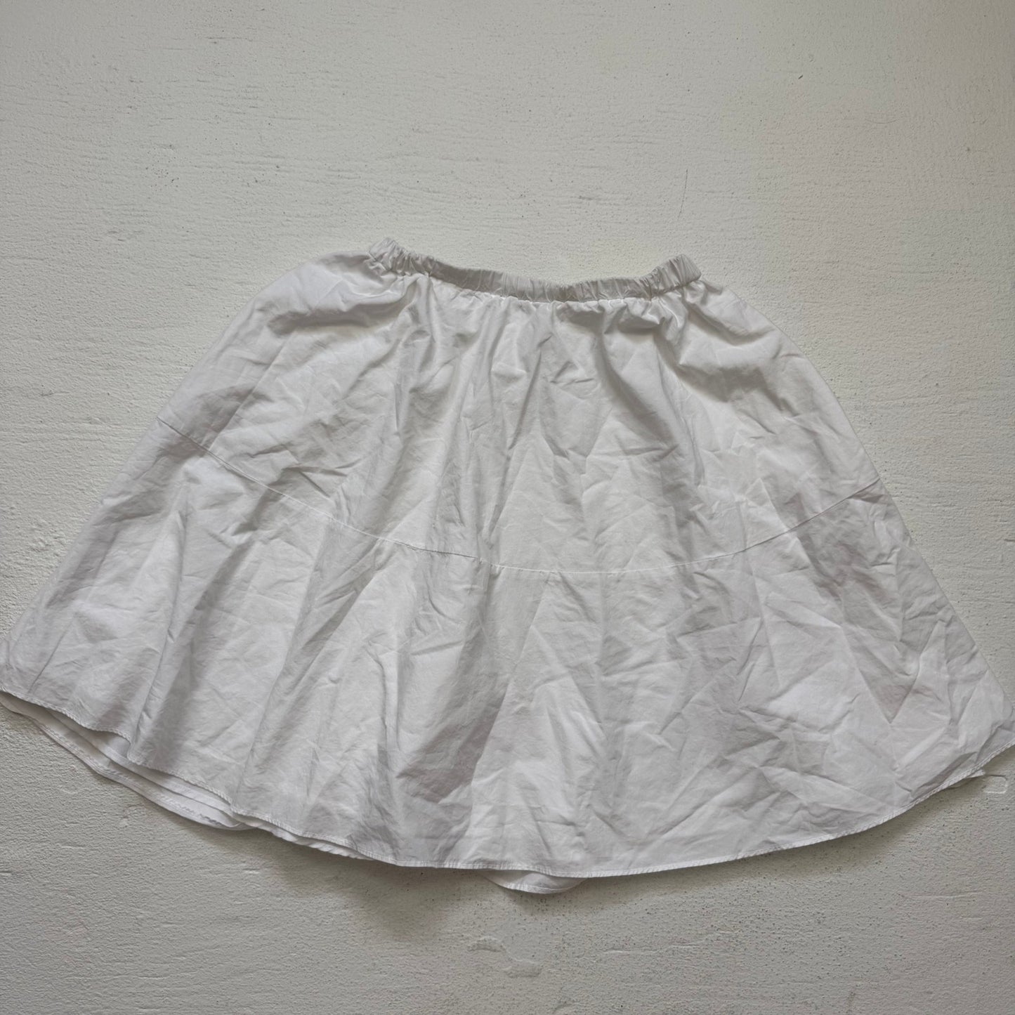 Secondhand Zara Basic White Tiered Mini Skirt M Lined Above Knee