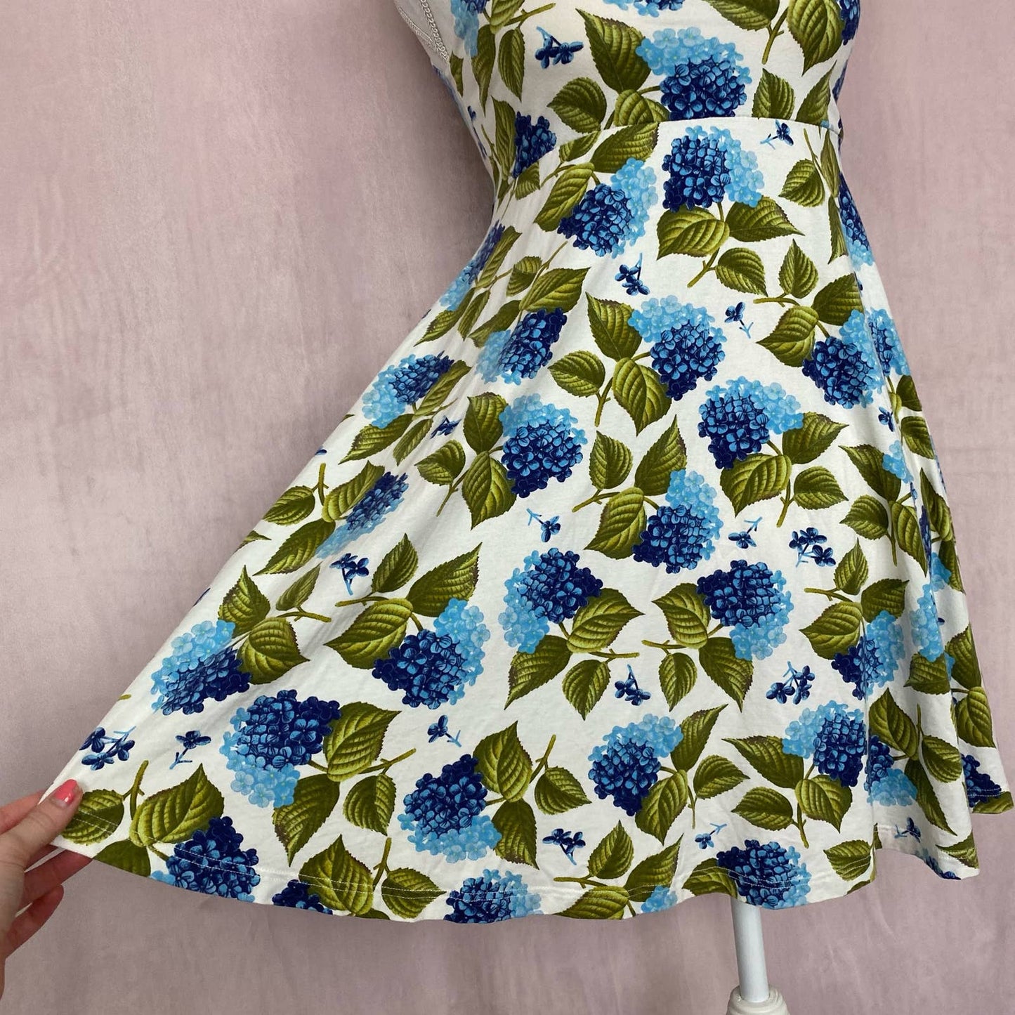 Reworked UNIQLO Floral Fit & Flare Mini Dress, Size Small