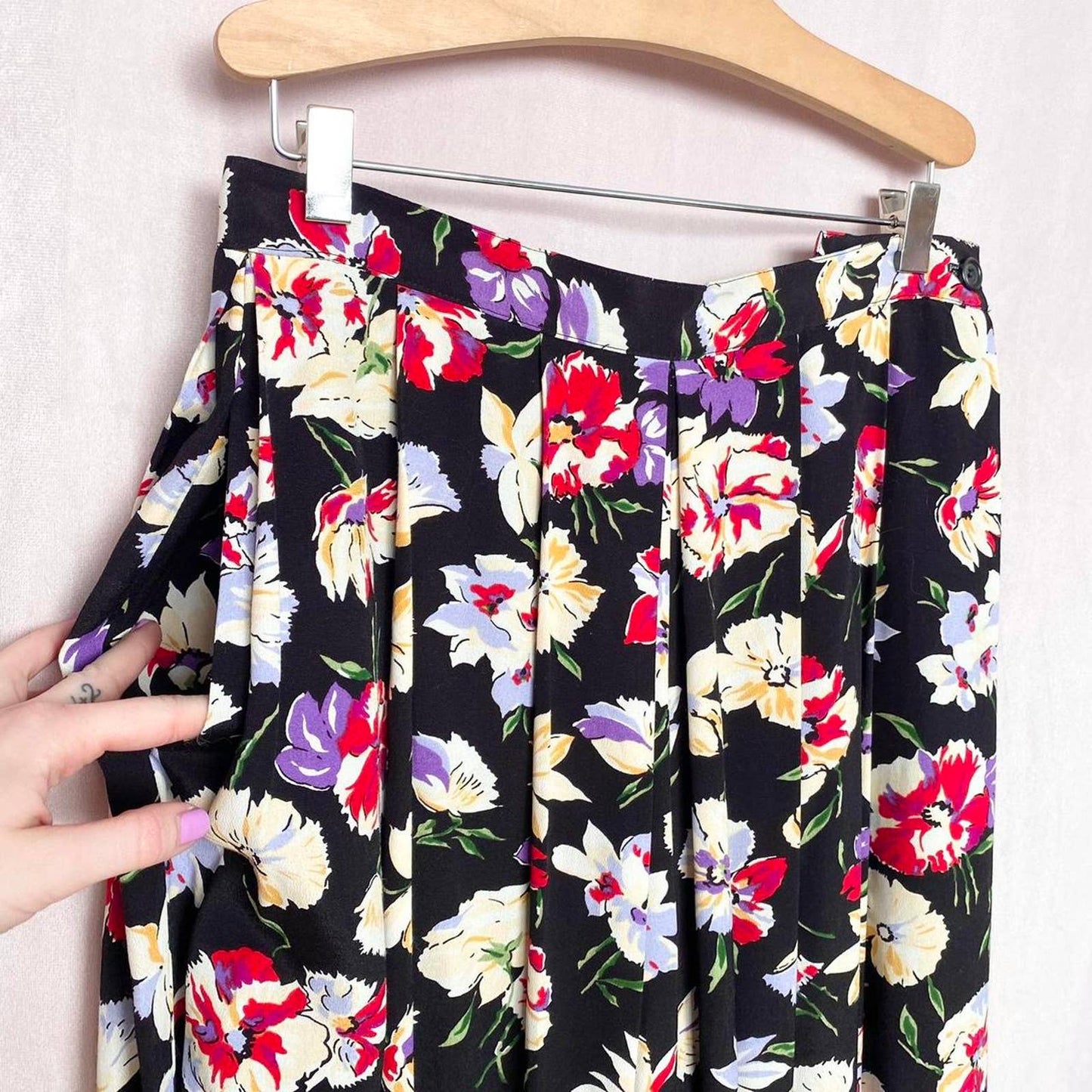 Vintage Liz Claiborne Floral Culotte Pants, Size 6