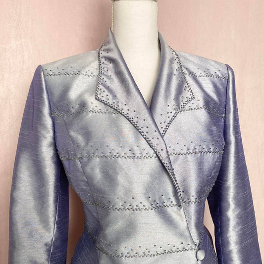 Vintage Alex Evenings Beaded Suit Jacket & Skirt Set, Size 8