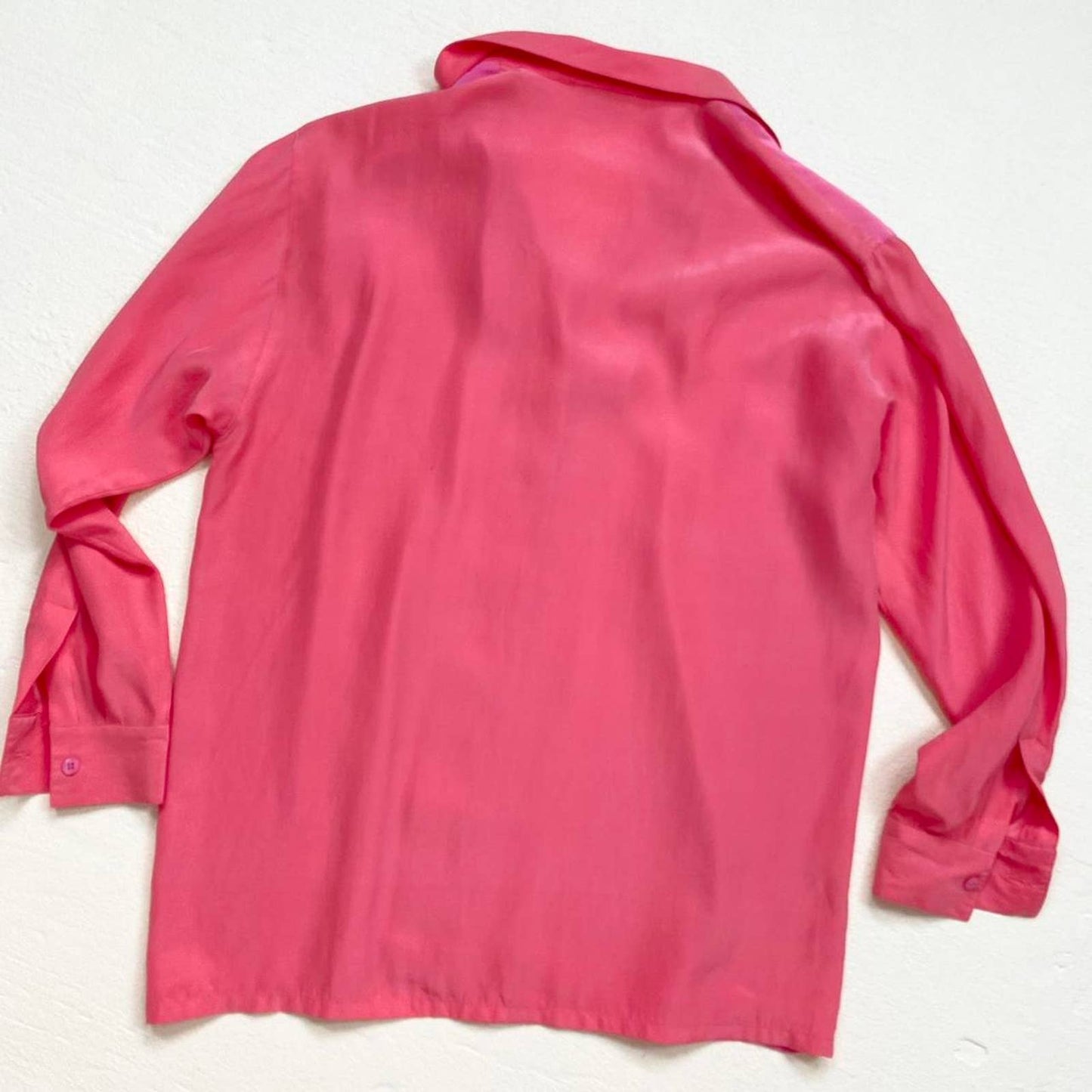Vintage Ann Taylor Silk Long Sleeve Button Up, Size Small