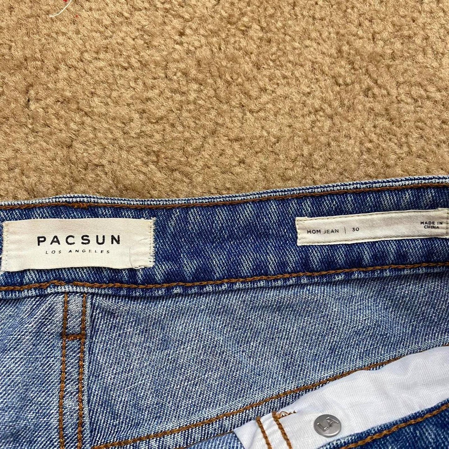 Reworked PacSun Floral Embroidered Cut Off Denim Shorts, Size 30