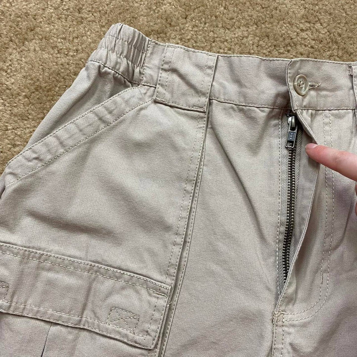 Secondhand Tan Utility Cargo Shorts, Size Small