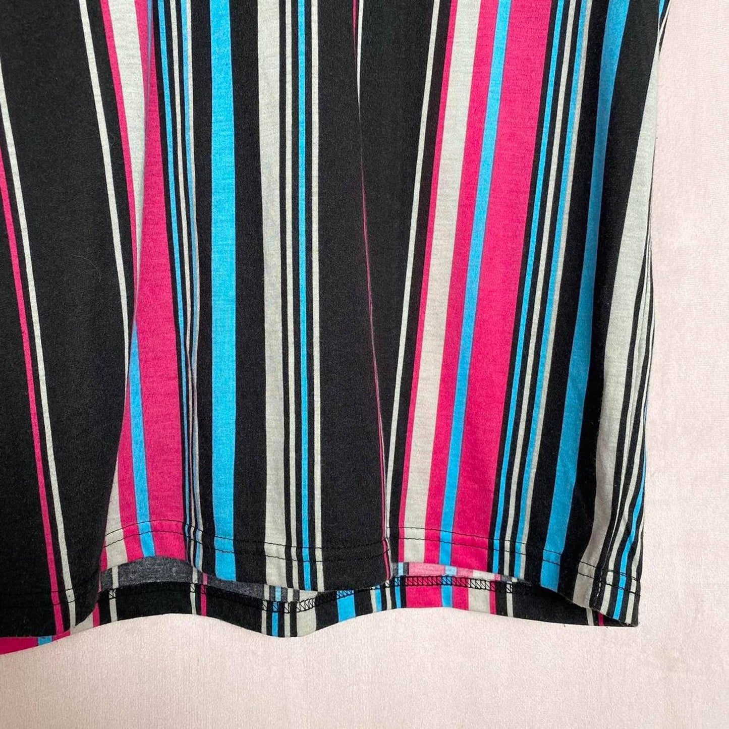 Secondhand Fresh Prints of Bel-Air Colorful Striped Tee, Size Medium