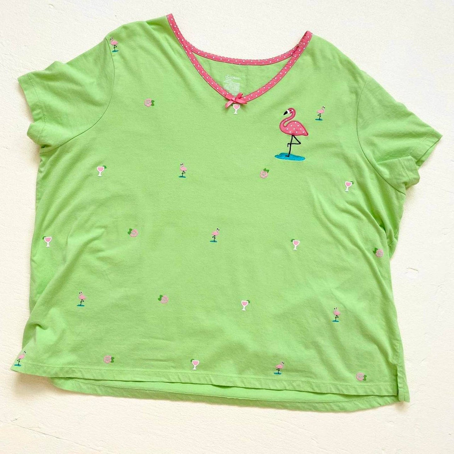 Secondhand Secret Treasures Flamingo Green T-Shirt, Size 3X