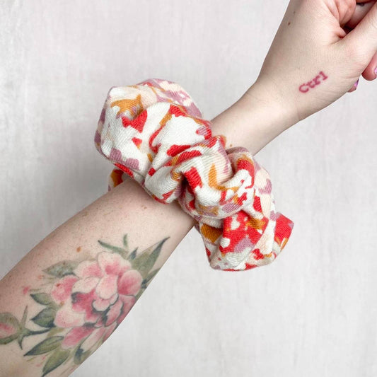 Scrap Fabric Soft Knit Jumbo Scrunchie