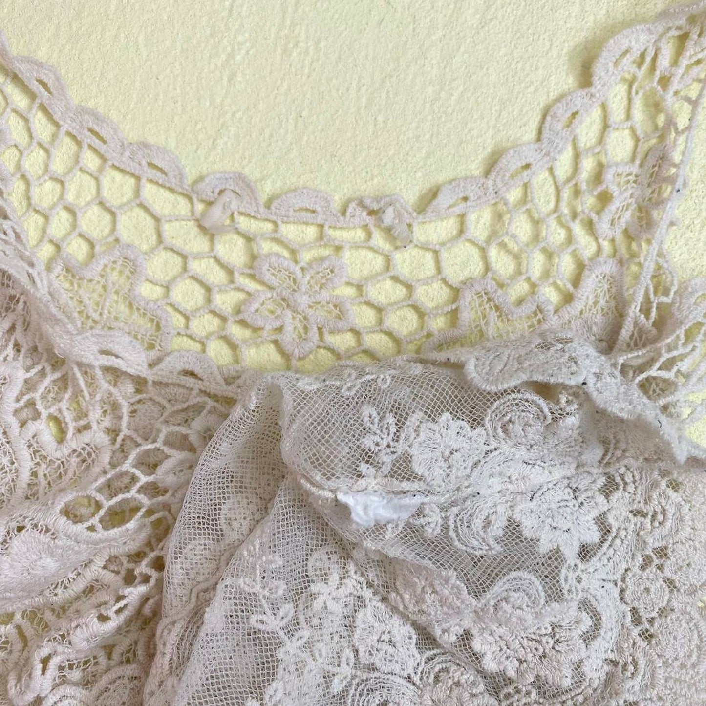 Secondhand Tiered Floral Crochet Lace Tank Top, Size Small