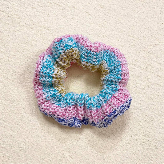 Scrap Fabric Crochet Knit Scrunchie