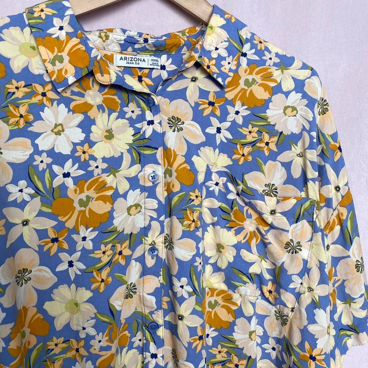Y2K Arizona Jean Co Floral Button Up Shirt, Size XXXL