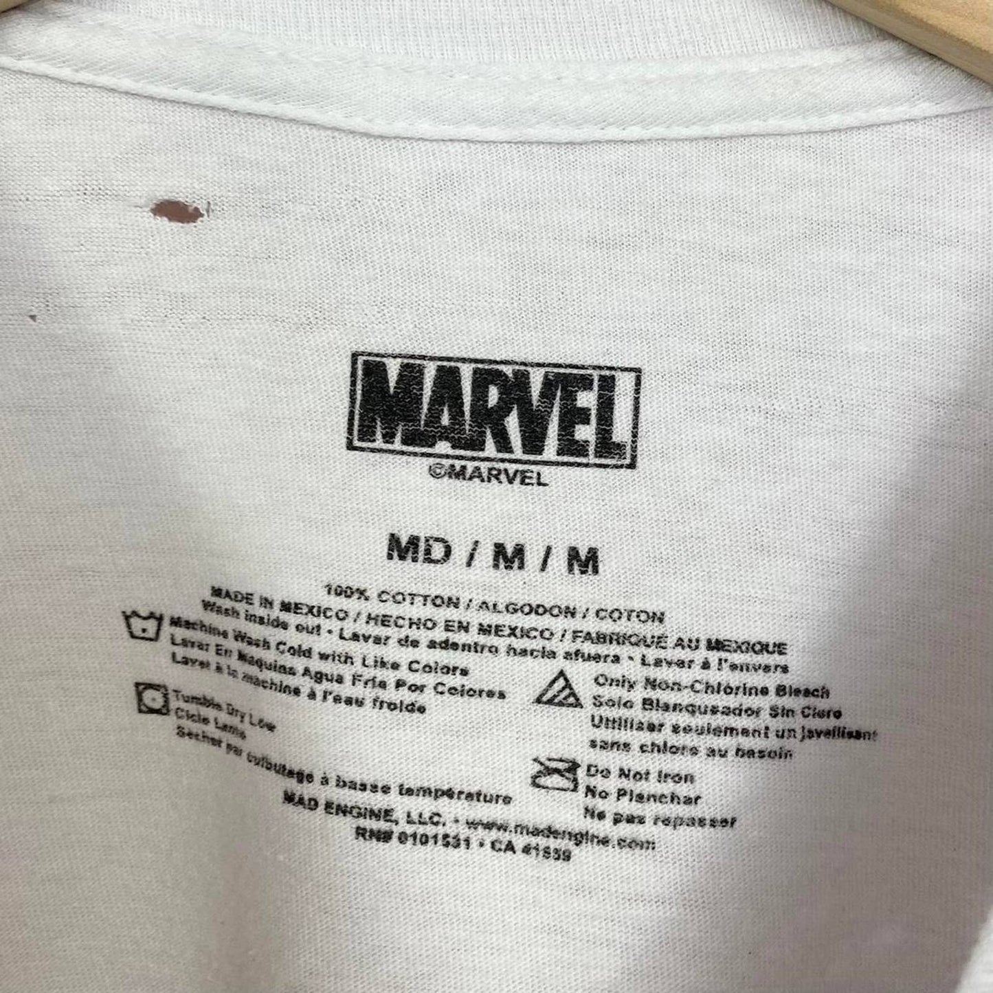 Reworked Marvel Avengers Distressed Graphic Tee, Size Medium