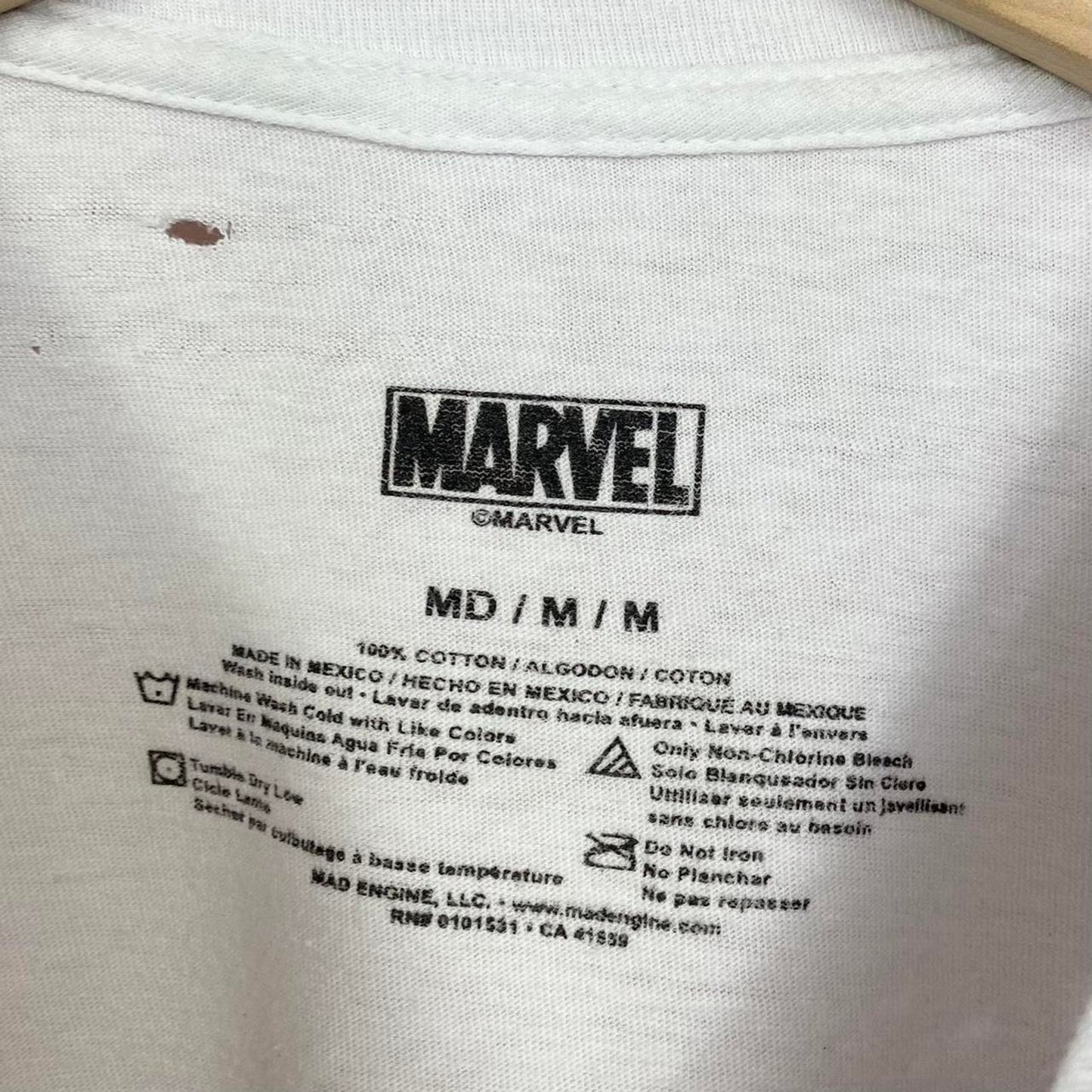 Reworked Marvel Avengers Distressed Graphic Tee, Size Medium