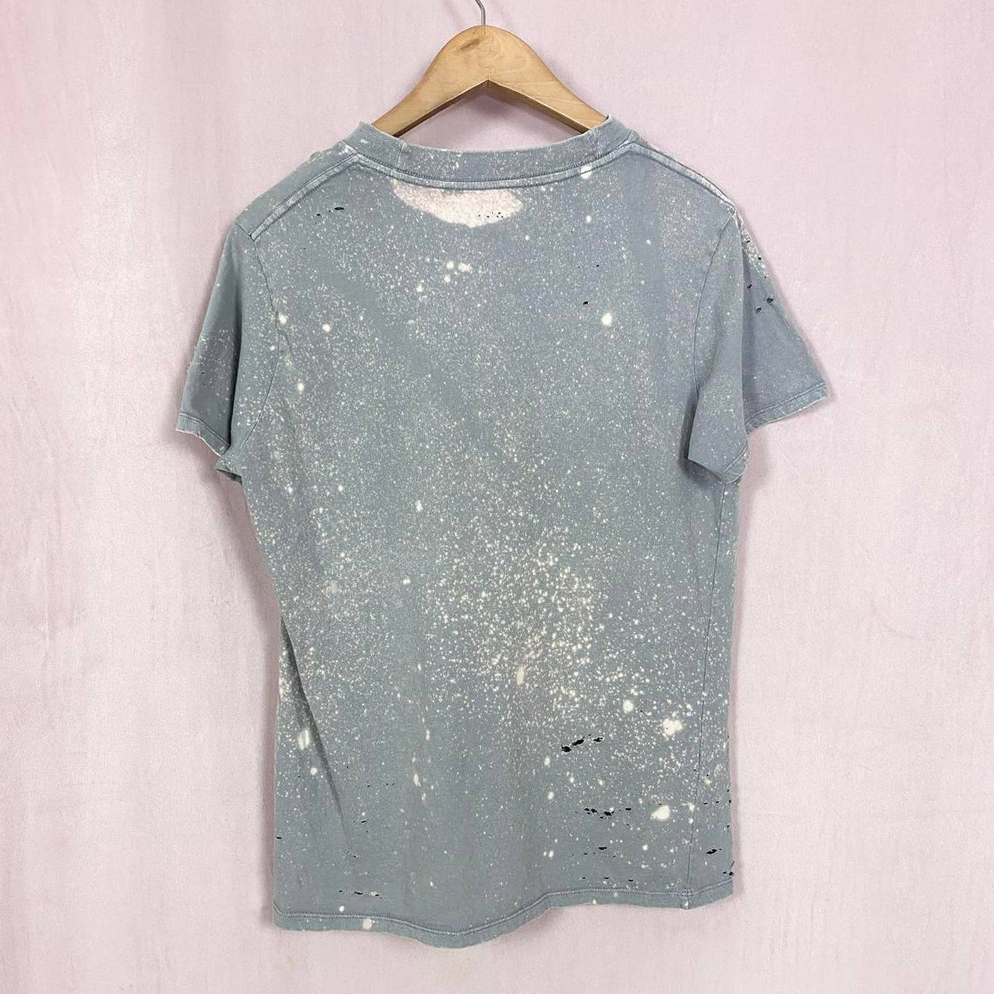 Upcycled Cotton On Distressed Bleached American Graphic Tee, Size Large