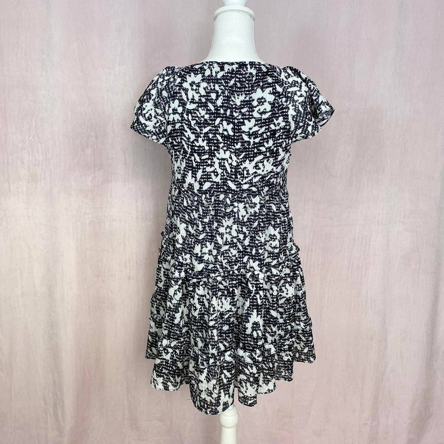 Secondhand Urban Outfitters Floral Tiered Babydoll Mini Dress, Size Small
