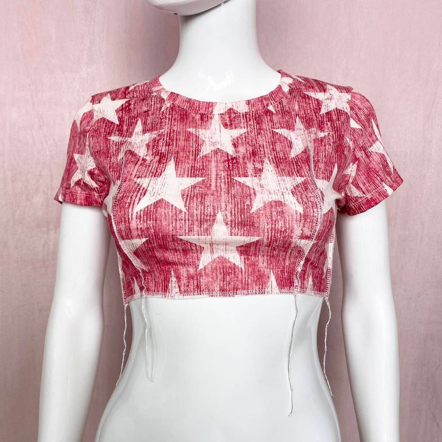 Reworked Christopher & Banks Star Crop Tee, Size XS