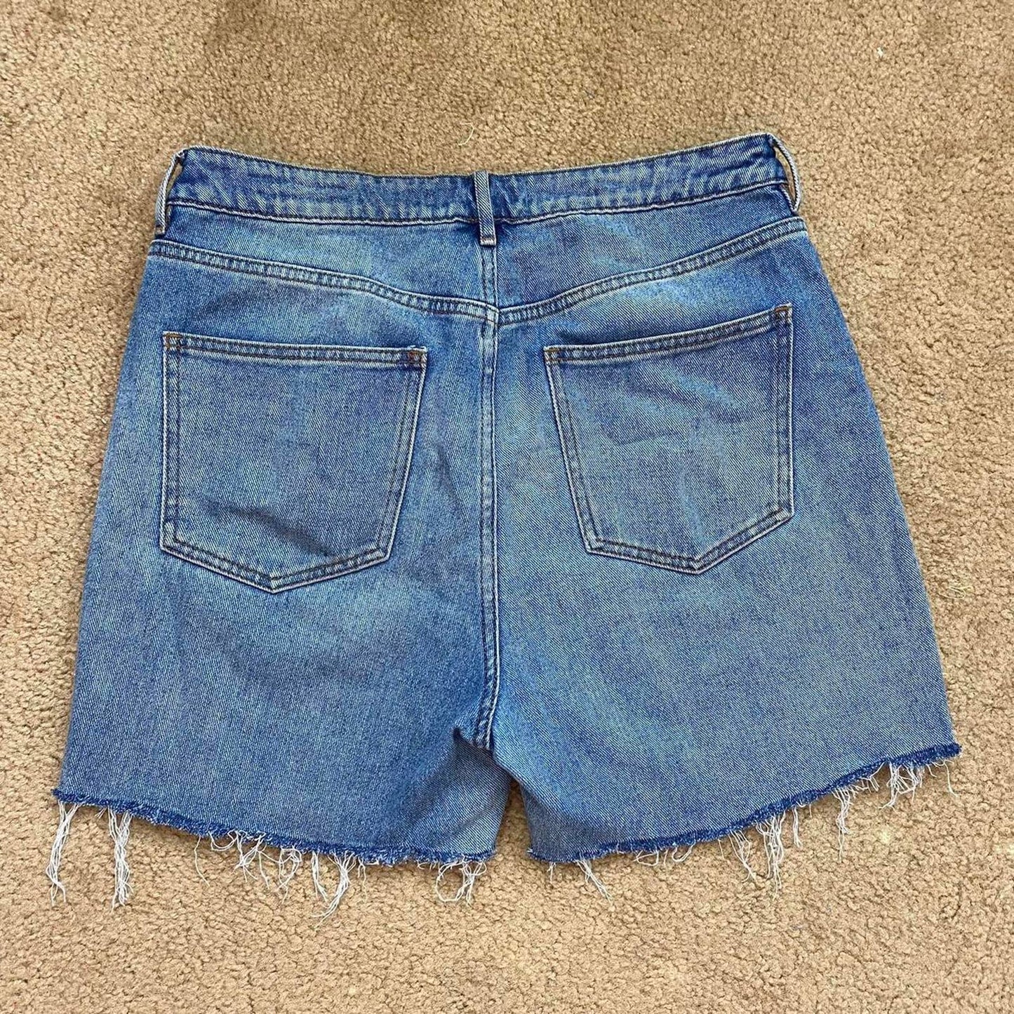 Reworked PacSun Floral Embroidered Cut Off Denim Shorts, Size 30