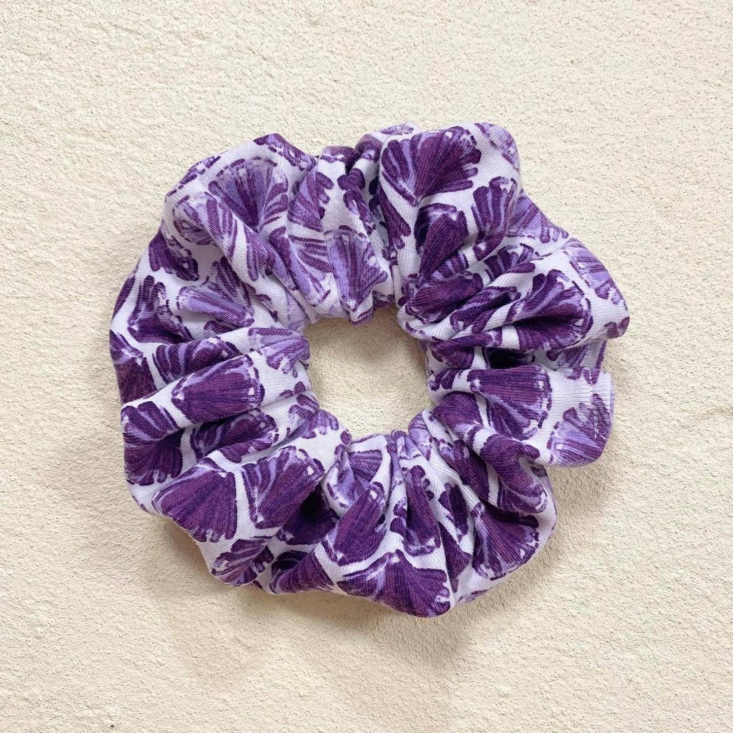 Scrap Fabric Seashell Jumbo Scrunchie