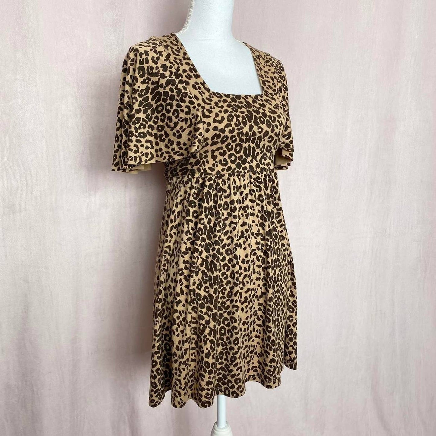 Secondhand Veronica M Leopard Print Mini Dress, Size Medium