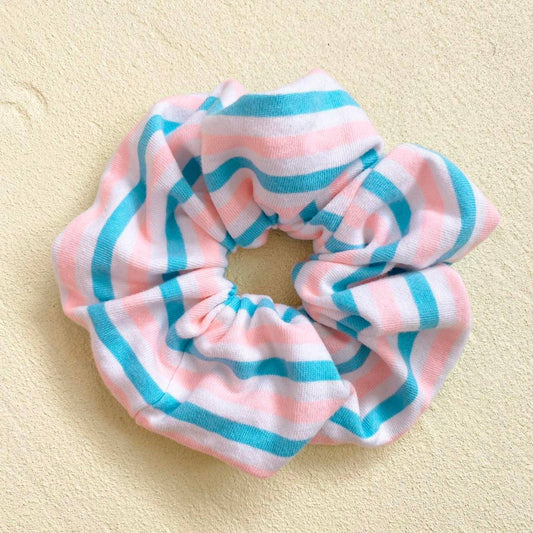 Scrap Fabric Stripe Jumbo Scrunchie