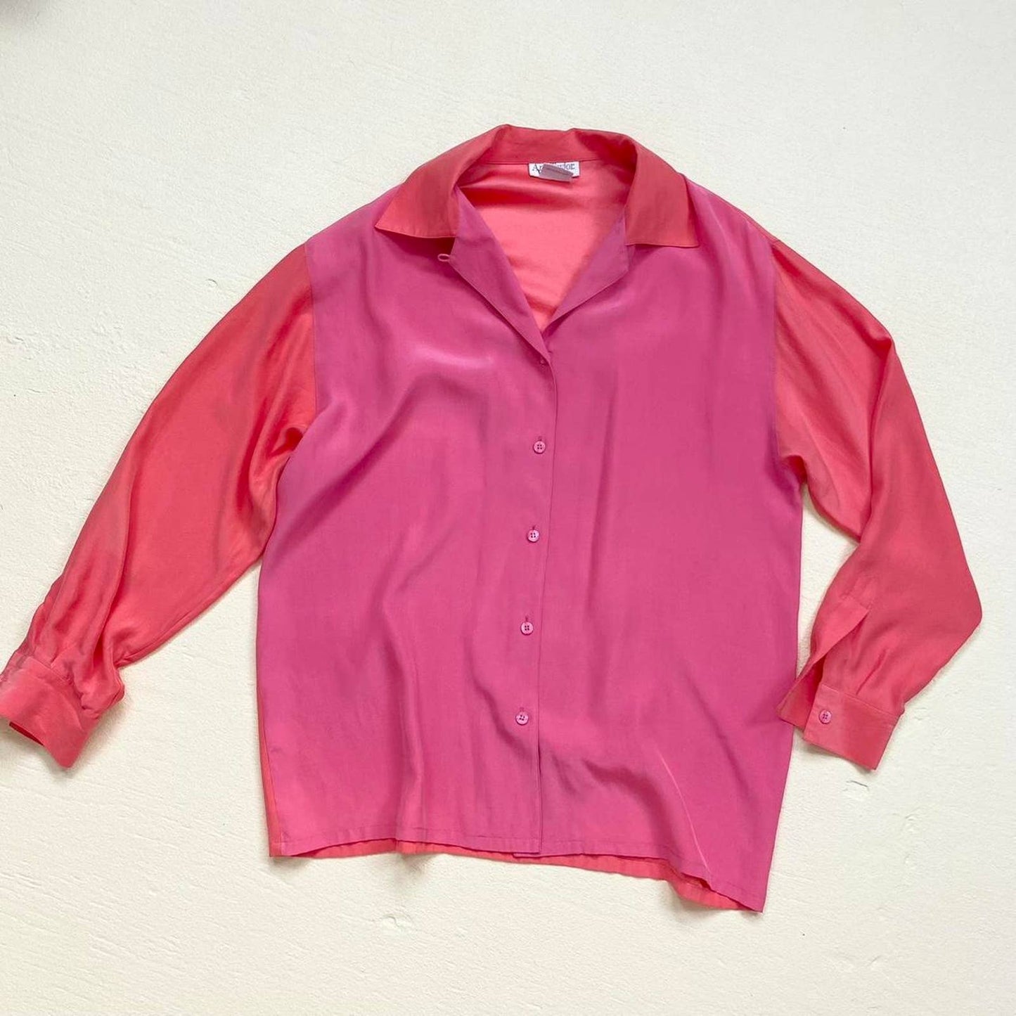 Vintage Ann Taylor Silk Long Sleeve Button Up, Size Small