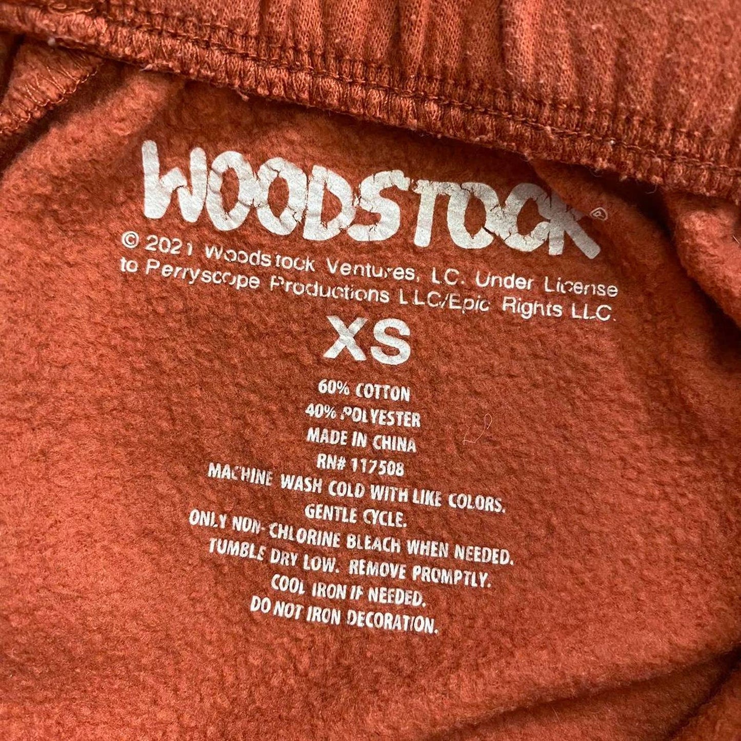 Secondhand Woodstock Graphic Jogger Sweatpants, Size XS
