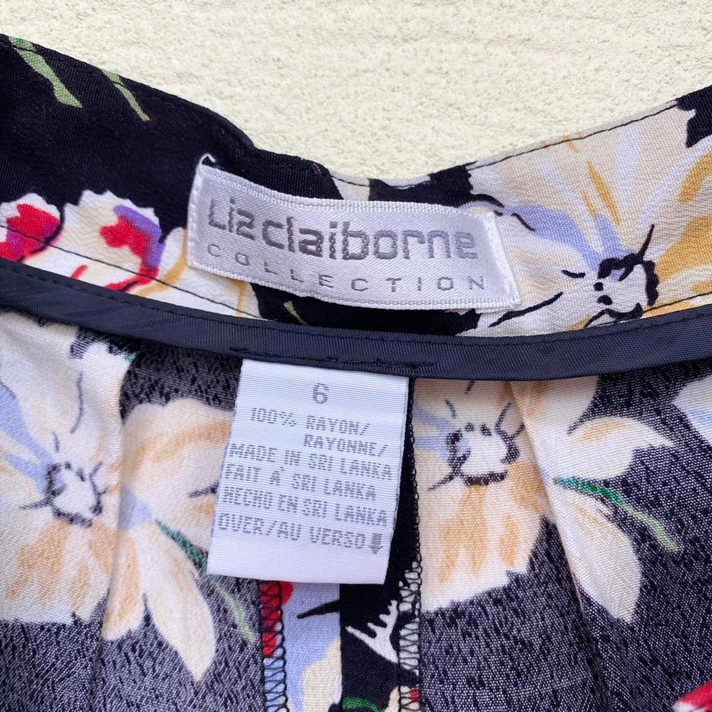 Vintage Liz Claiborne Floral Culotte Pants, Size 6